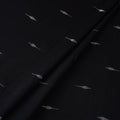 Black - spun dupion viscose silk buti fabric 03