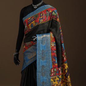 Black - srikalahasti handloom cotton handpainted pen