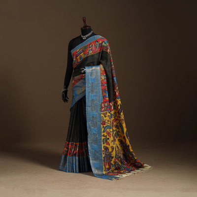 Black - srikalahasti handloom cotton handpainted pen