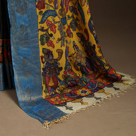 Black - srikalahasti handloom cotton handpainted pen