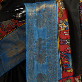 Black - srikalahasti handloom cotton handpainted pen