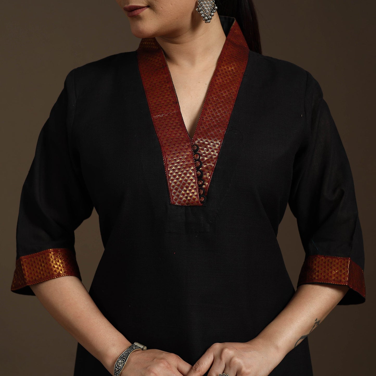 Straight cotton dharwad kurta 04 - handcrafted