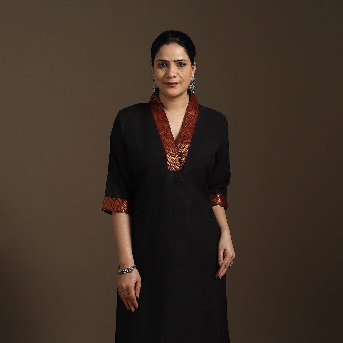 Straight cotton dharwad kurta 04 - handcrafted