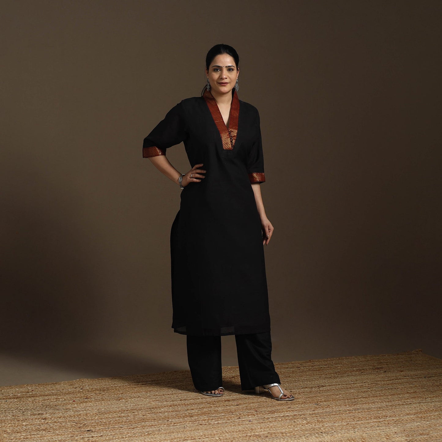 Straight cotton dharwad kurta 04 - handcrafted