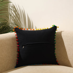 Buy Black Suzani Embroidery Cushion Cover