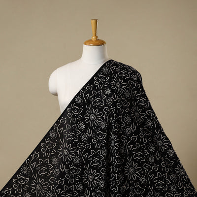 Black - syahi begar bagru cotton fabric 23 - handcrafted