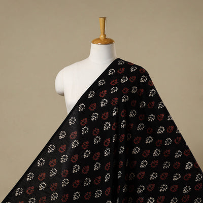 Black - syahi begar bagru cotton fabric 24 - handcrafted