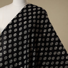 Black - syahi begar bagru cotton fabric 25 - handcrafted