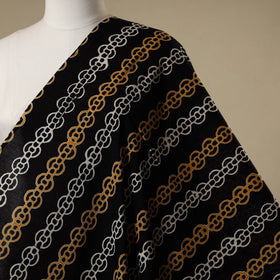 Black - syahi begar bagru cotton fabric 30 - handcrafted