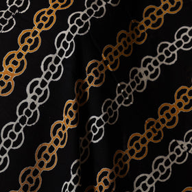 Black - syahi begar bagru cotton fabric 30 - handcrafted