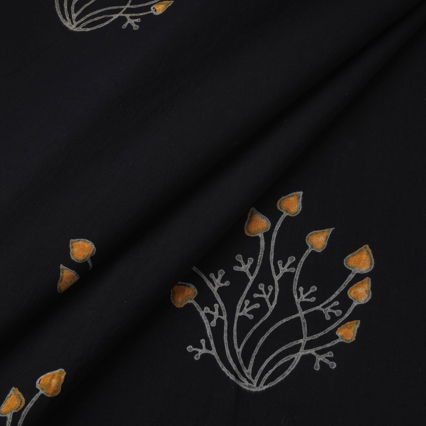 Syahi begar cotton hand block bagru print fabric 01
