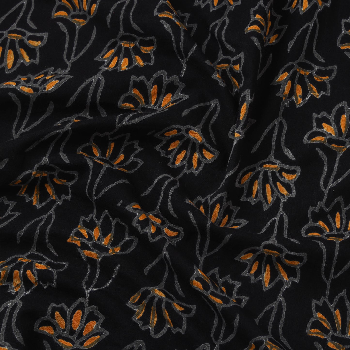 Syahi begar cotton hand block bagru print fabric 03