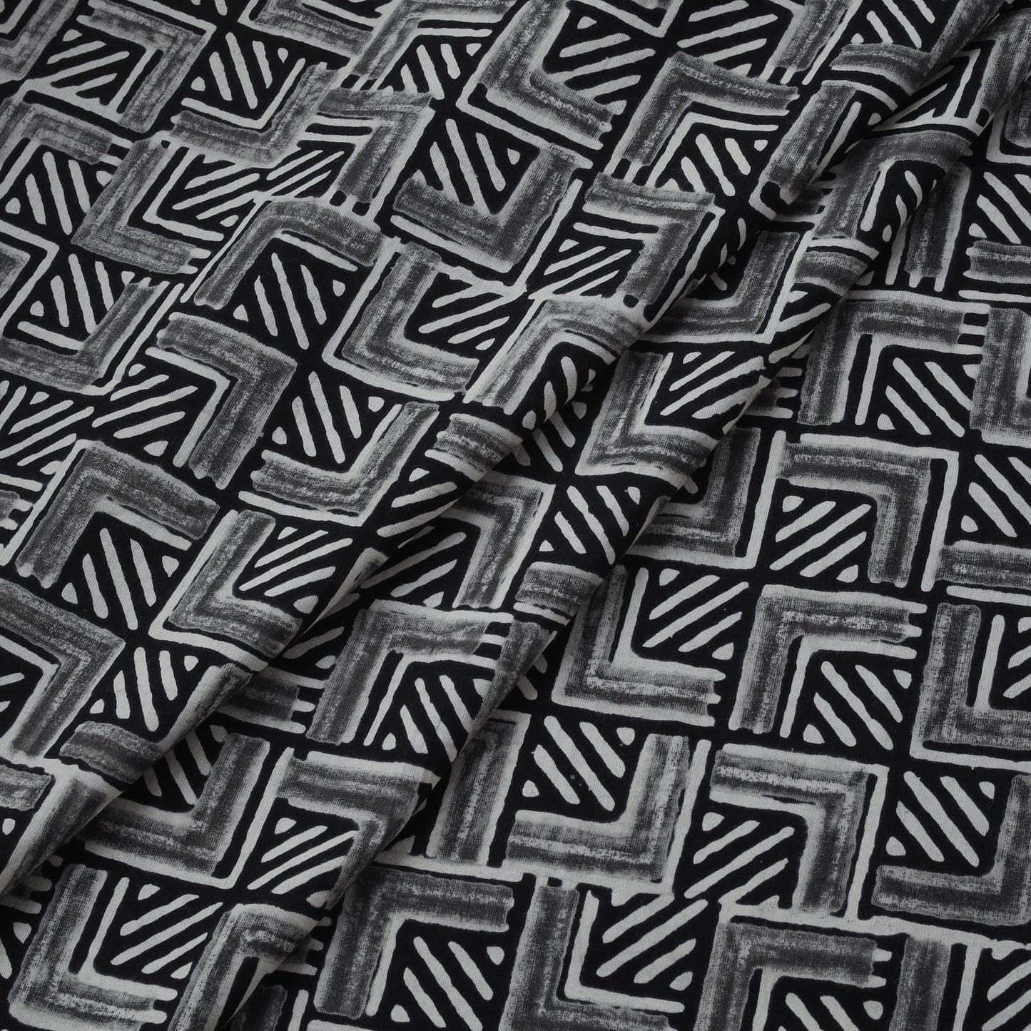 Syahi begar cotton hand block bagru print fabric 08