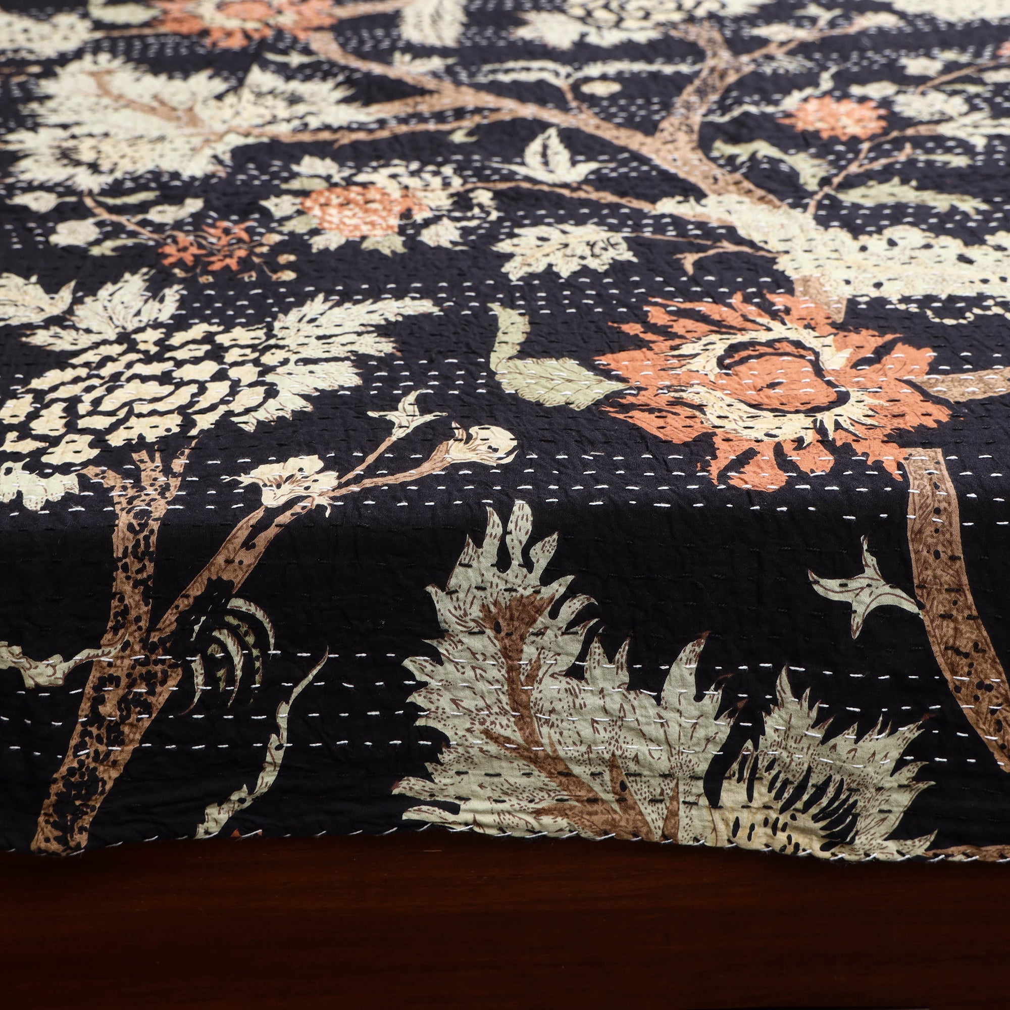 Tagai work jaipur double bed sheet (108 x 90 in) 05