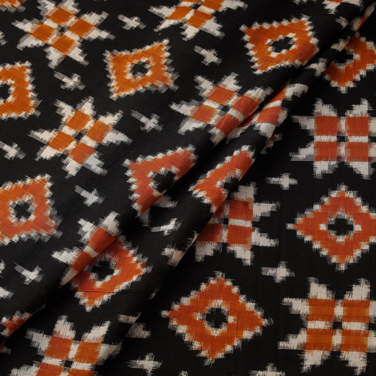 Telia rumal handloom cotton pochampally double ikat fabric