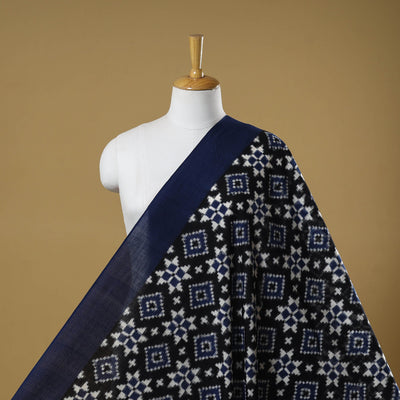 Telia rumal handloom cotton pochampally double ikat fabric