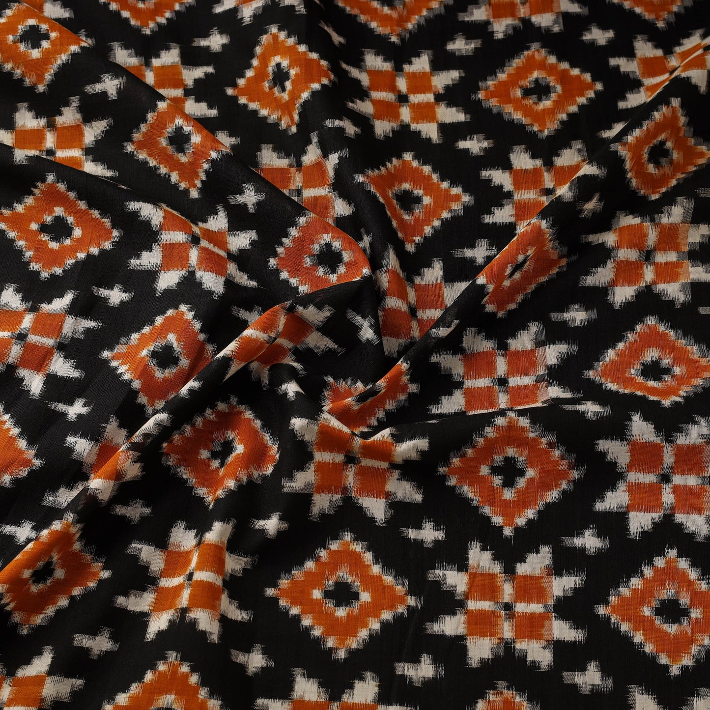 Telia rumal handloom cotton pochampally double ikat fabric