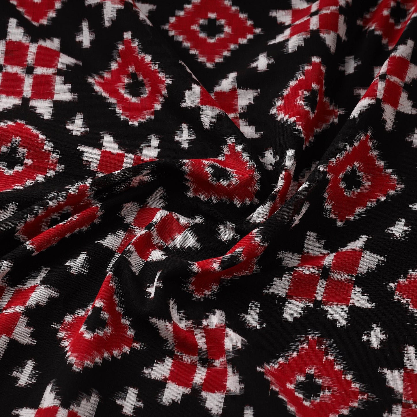 Telia rumal handloom cotton pochampally double ikat fabric