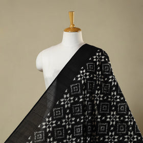 Black - telia rumal handloom cotton pochampally double ikat