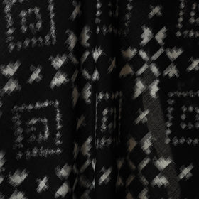 Black - telia rumal handloom cotton pochampally double ikat