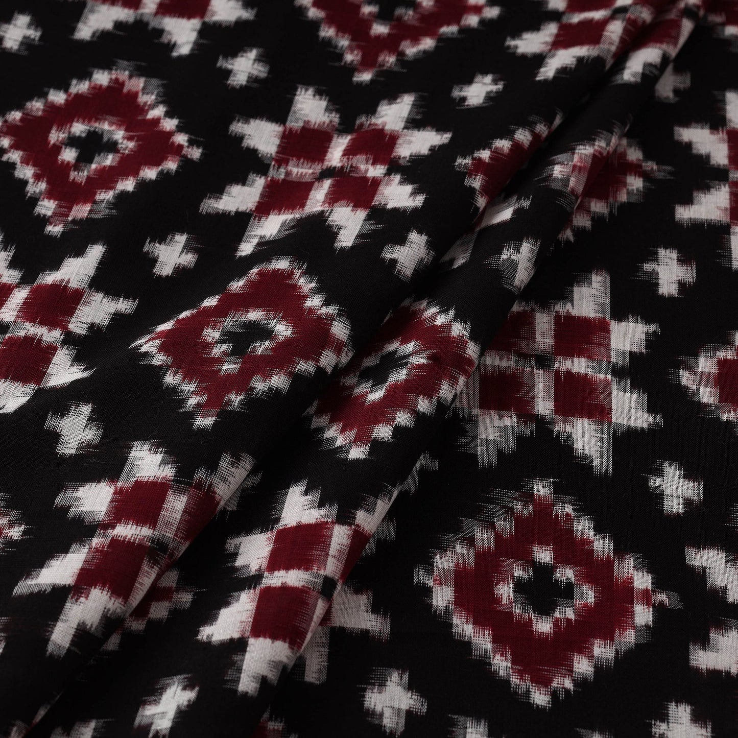 Telia rumal handloom cotton pochampally double ikat fabric