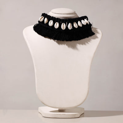  Thread & Seashell Work Handmade Macrame Choker Necklace 