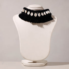  Thread & Seashell Work Handmade Macrame Choker Necklace 