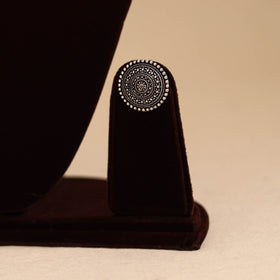 Black - thread work german silver necklace set 06