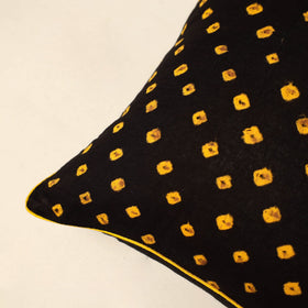 Black - Tie & Dye Cotton Bandhani Cushion Cover (16 x 16 in) 29