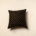 Black - Tie & Dye Cotton Bandhani Cushion Cover (16 x 16 in) 29