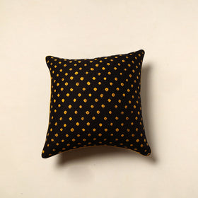 Black - Tie & Dye Cotton Bandhani Cushion Cover (16 x 16 in) 29