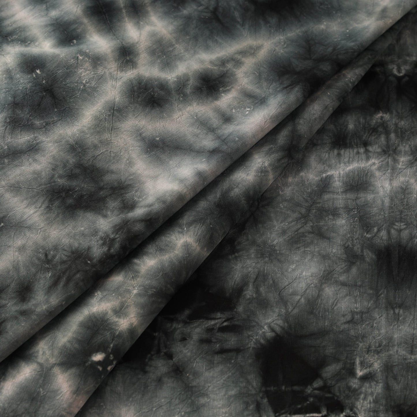 Buy Black Tie-Dye Cotton Shibori Fabric Online