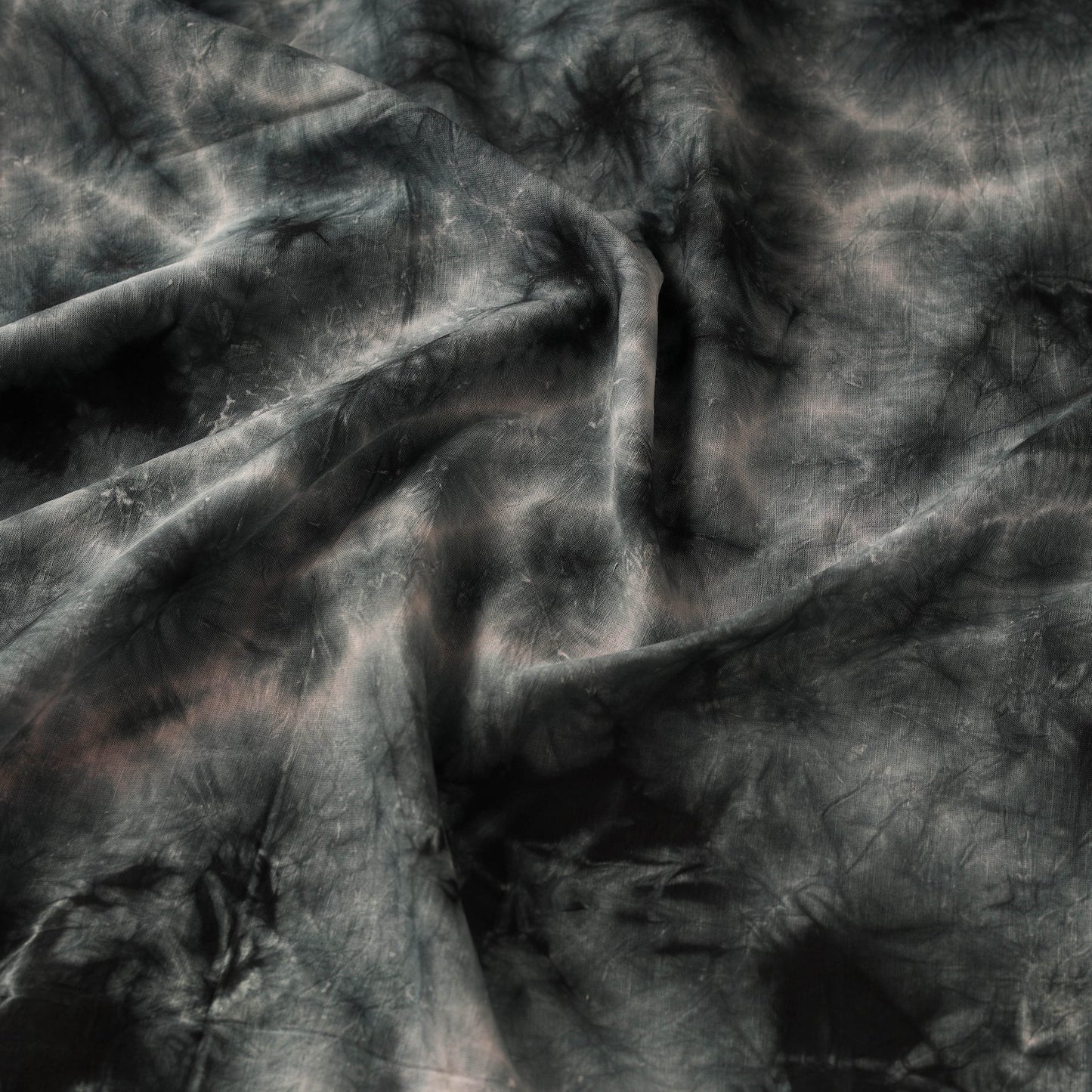 Buy Black Tie-Dye Cotton Shibori Fabric Online