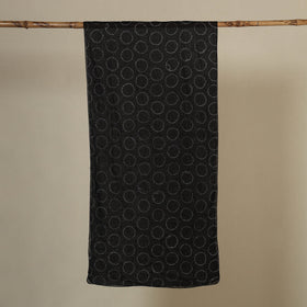 Black Tie-Dye Cotton Shibori Stole