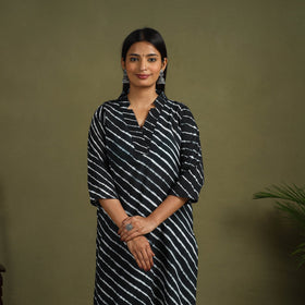 Buy Tie-Dye Cotton Straight Leheriya Kurta