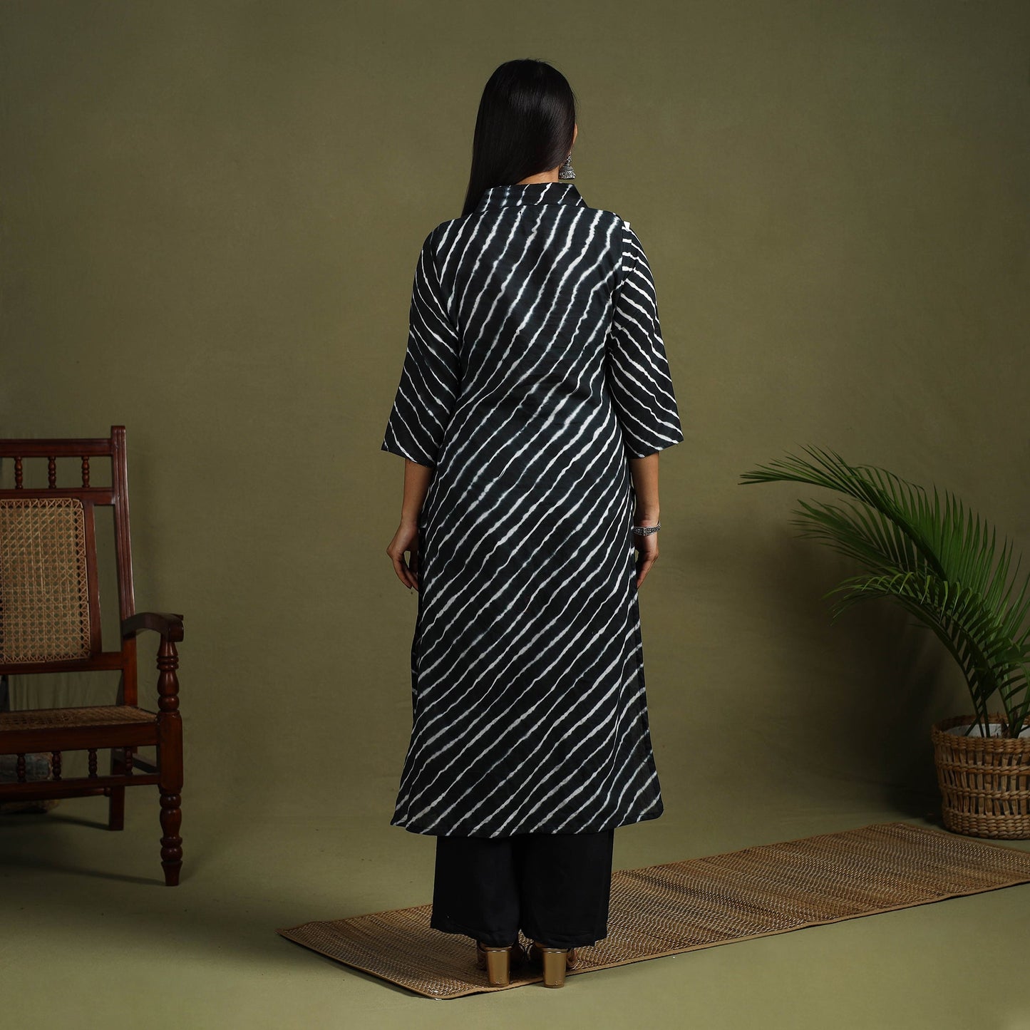 Buy Tie-Dye Cotton Straight Leheriya Kurta