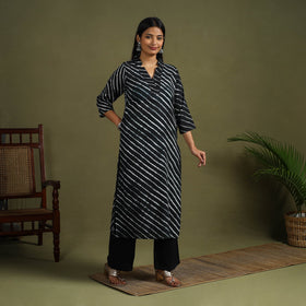 Buy Tie-Dye Cotton Straight Leheriya Kurta