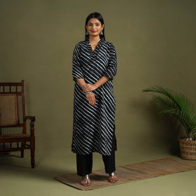 Buy Tie-Dye Cotton Straight Leheriya Kurta