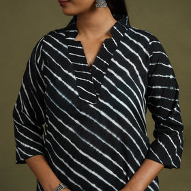 Buy Tie-Dye Cotton Straight Leheriya Kurta