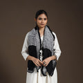 Buy Black Tie & Dye Gajji Silk Shibori Stole