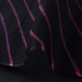 Black Leheriya Tie-Dye Kota Doria Cotton Fabric