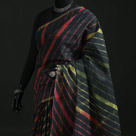 Tie-dye kota doria cotton leheriya saree 10 - handcrafted