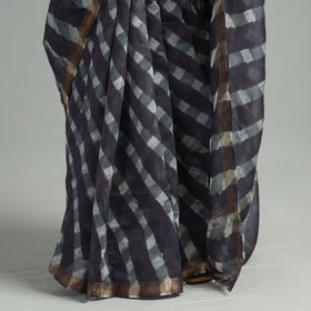 Buy Leheriya Tie-Dye Mothra Chanderi Silk Saree with Zari Border 45 Online l iTokri.com