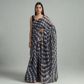 Buy Leheriya Tie-Dye Mothra Chanderi Silk Saree with Zari Border 45 Online l iTokri.com