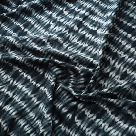 Buy Black Tie & Dye Pure Cotton Shibori Fabric Online