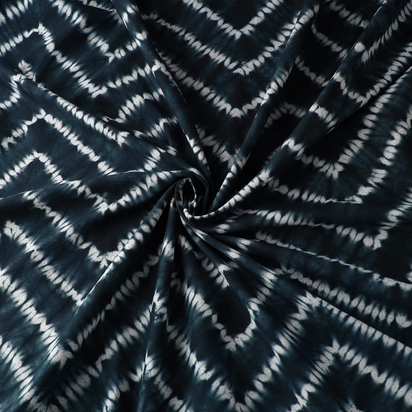  Black Tie & Dye Pure Cotton Shibori Fabric 