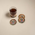 Tikuli art handpainted wooden coasters (set of 4) 03