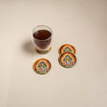 Tikuli art handpainted wooden coasters (set of 4) 05