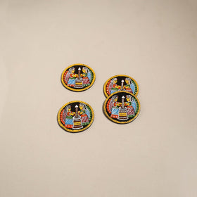 Tikuli art handpainted wooden coasters (set of 4) 07