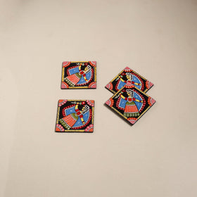 Tikuli art handpainted wooden coasters (set of 4) 09